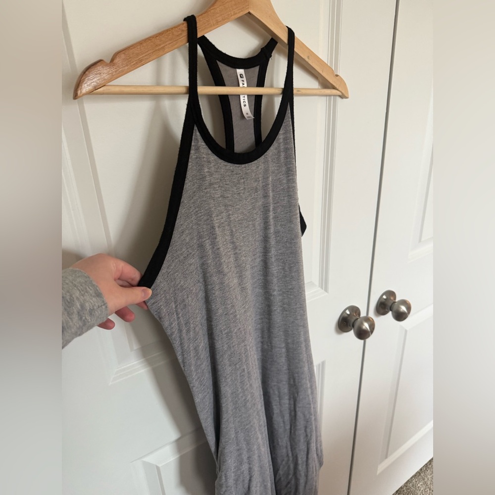 Fabletics Leilani Grey Sleevless Rouched Dress Size M - Picture 4 of 5